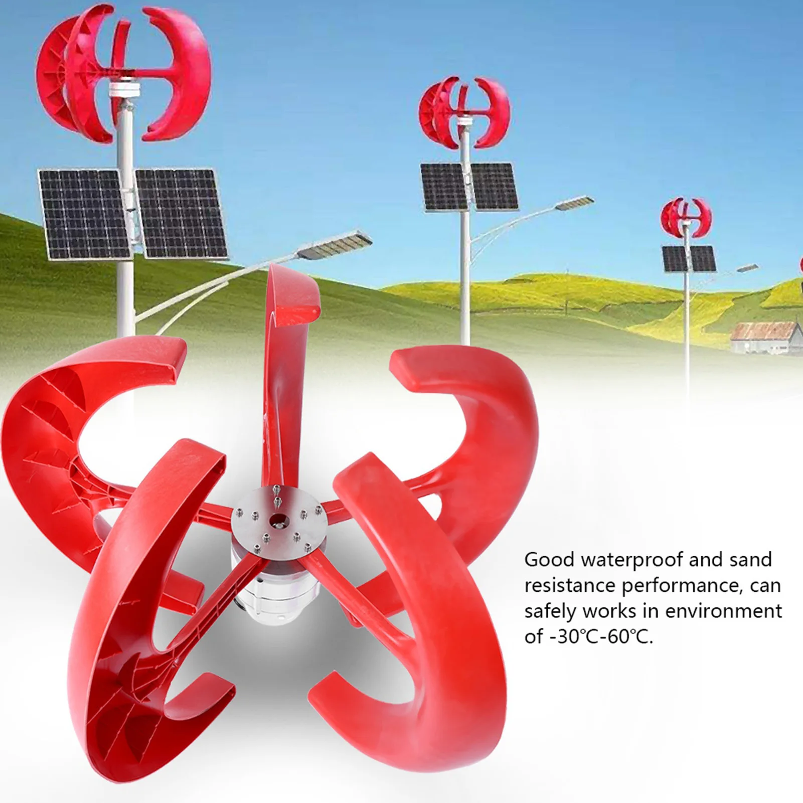 600W DC12V Wind Turbine Vertical Wind Generator Kit Electricity Producer Equipment
