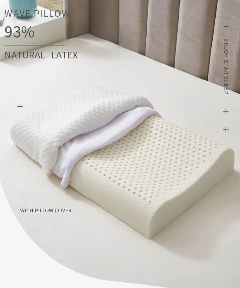 Talalay-High Antibacterial Natural Latex Pillow, Orthopedic Neck Support, Cervical Vertebra, Neck Care, Beding Large Sleepers 3