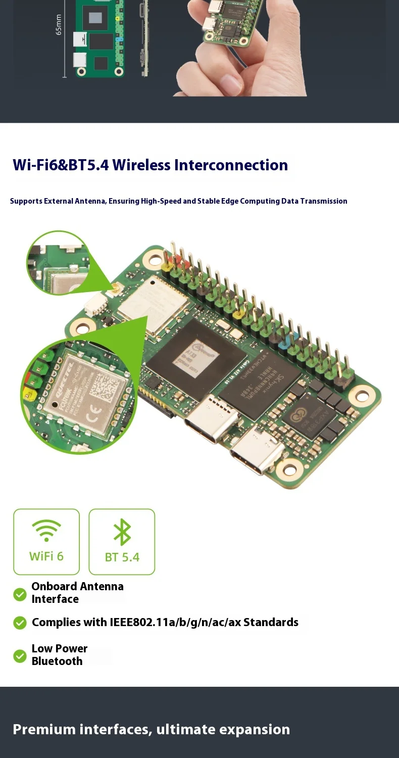 Radxa Cubie A7Z board with Allwinner octa-core CPU, dual-screen display, and int