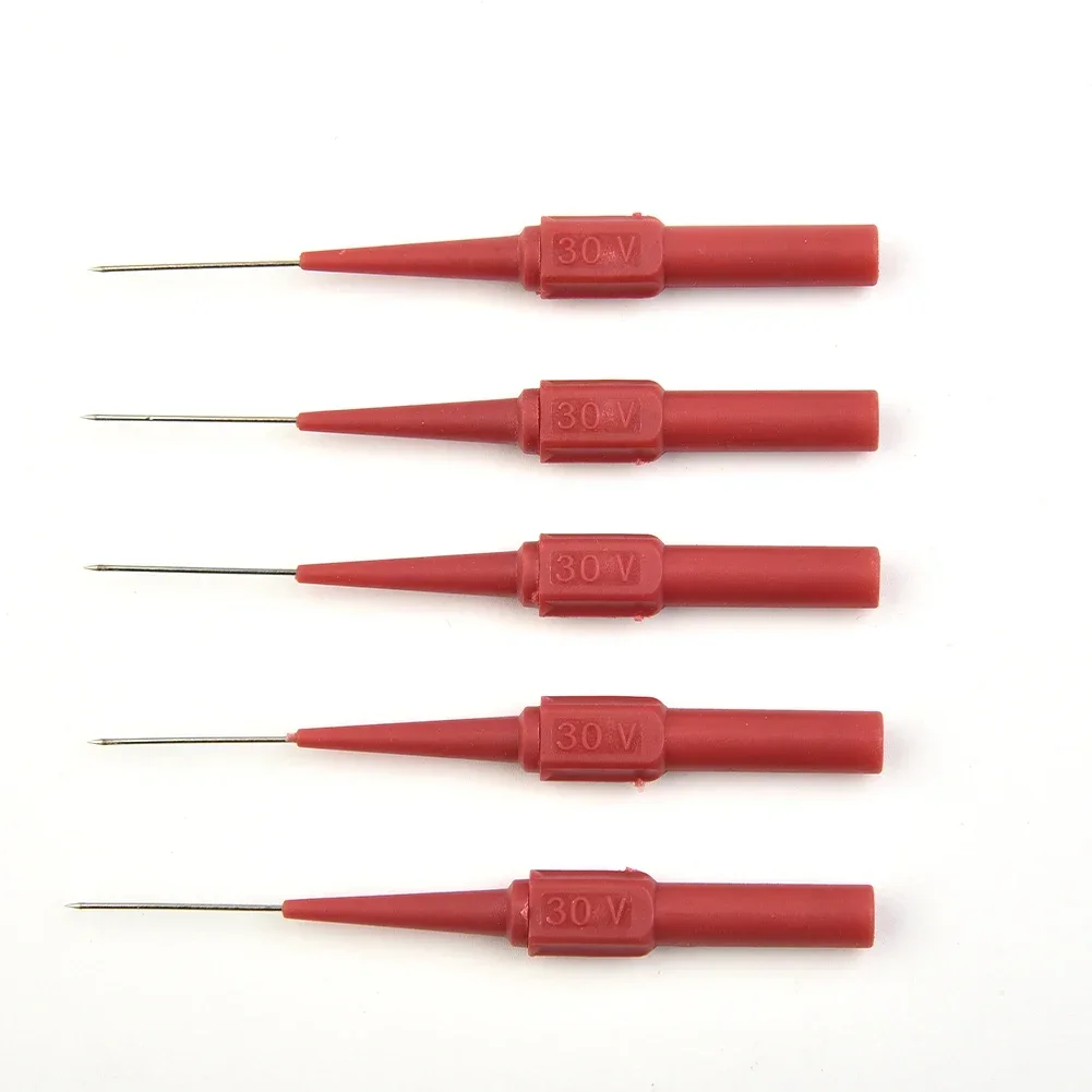 Test Probes 2/10 PCS Insulation Piercing Needle Non-destructive Multimeter Test Probes Red/Black 30V For Banana Plug