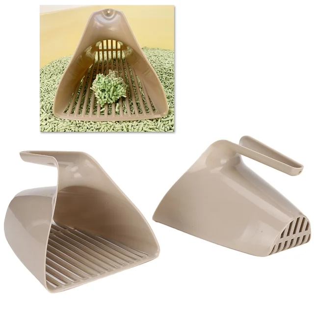 / Set Cat Litter Boxes Shovel Cleaning Tool Cat Toilet Plastic Shovel Scoop with Handle Cat Litter Shovel Shovel with Handle 2