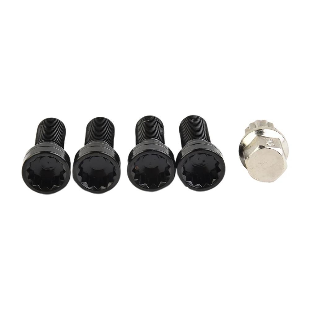 

LOCKING BOLTS Wheel Locking Bolts 36136776076 M14 X1.25 Stainless Steel ALLOY WHEEL Black FOR BMW MINI R50 KEY
