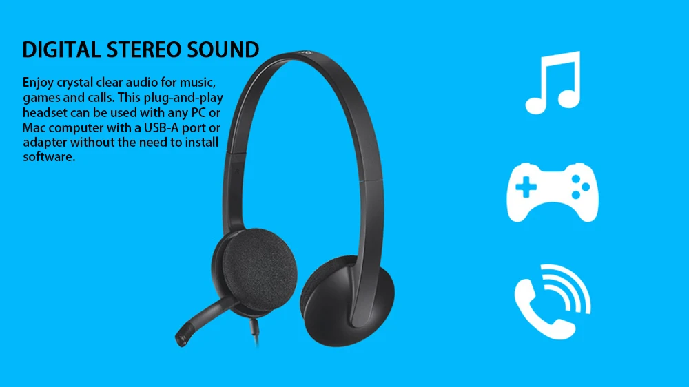 Logitech H340 USB Headset with Digital Audio and Noise-Canceling Microphone 14 S1f45136b82a440508f12825190864a10V
