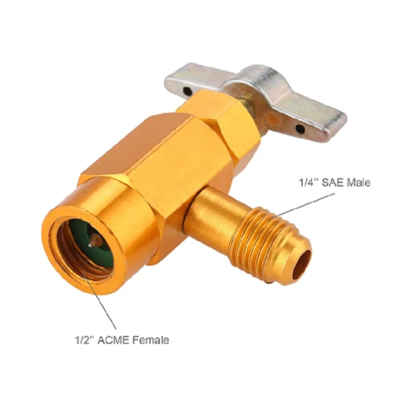 Adattatore Filettatura Sae Adattatori Refrigerante DAZZLEEX - Convertitore R134A W21.8 A 1/4' SAE Per Auto Adattatore R134A - Foto 7