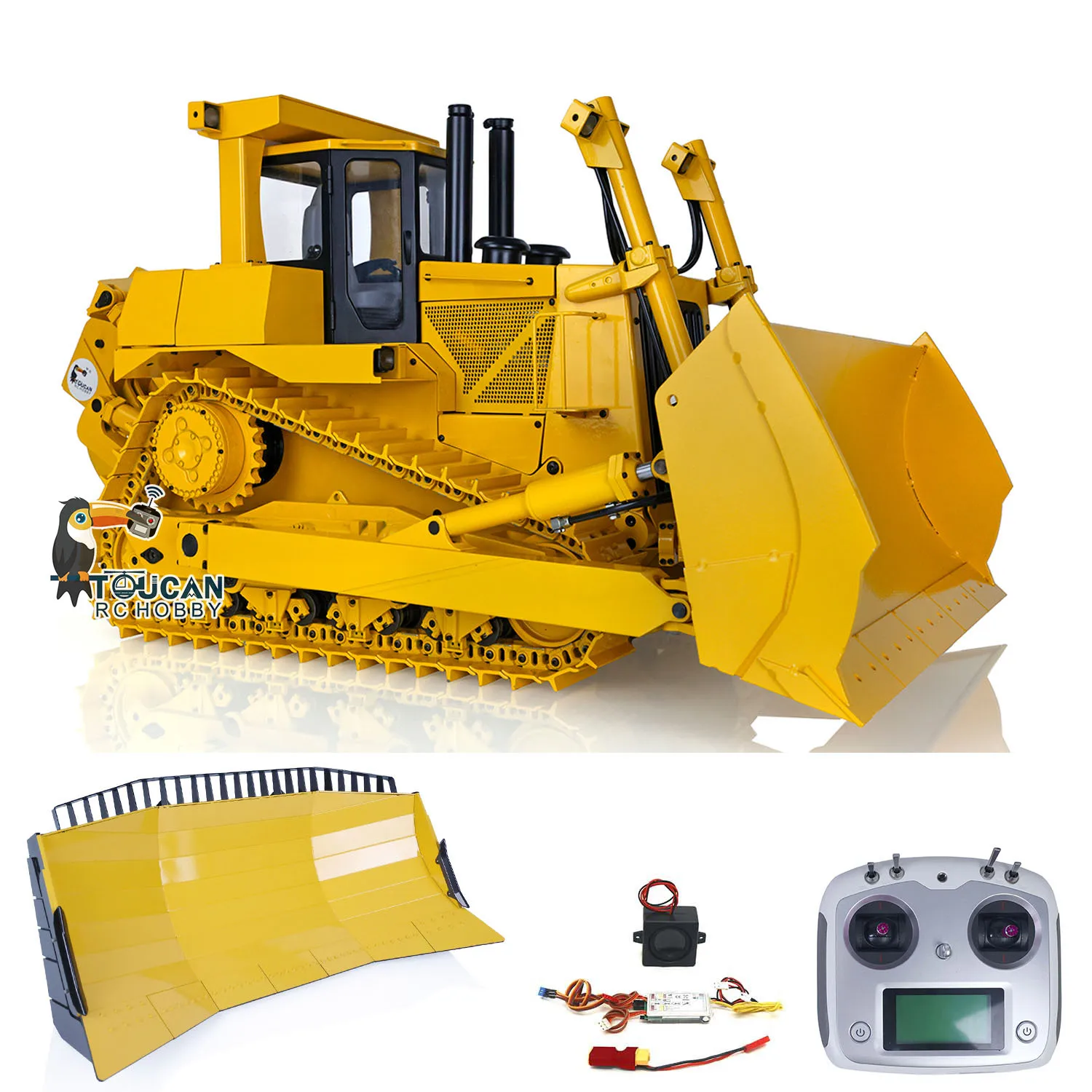 

D10T JDModel 1/14 DXR2 Hydraulic RC Bulldozer with Upgraded Metal Dozer Blade Remote Control Trucks Vehicle Model THZH1761