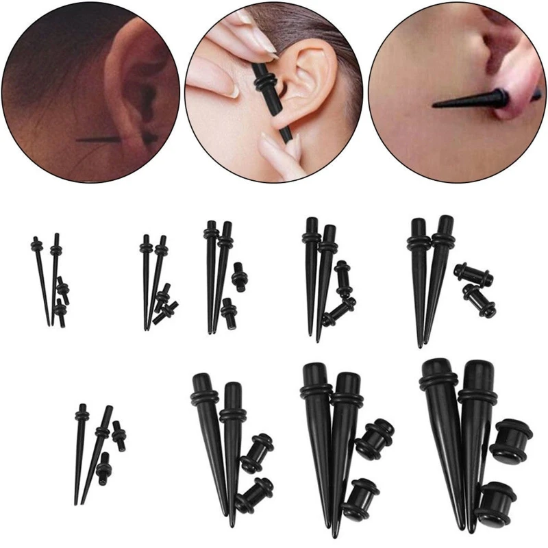 36pieces Ear Stretching Kit 14g00g Ear Gauges Expander Set Body