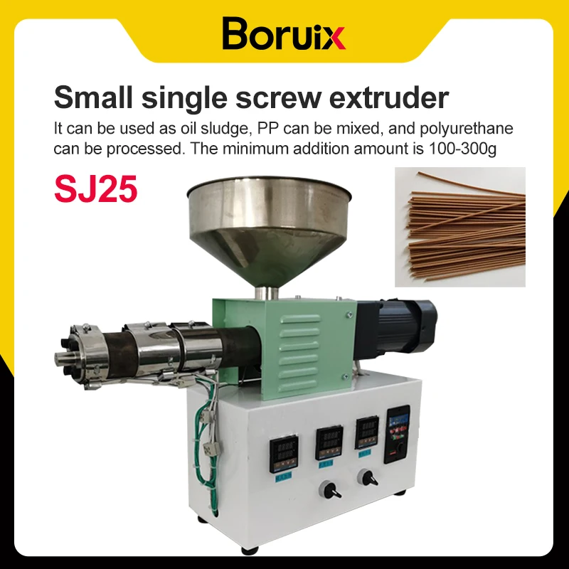 

Boruix 110/220V Mini SJ25 Extrusion Machine Medical Food Plastic Pipe Profile Sheet Small 3D Filament Extruder Extrusion 1-2KG/h