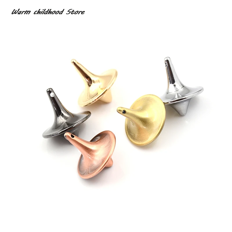 Spinning Top Toy Gyro Toupie Gyroscope Toy Metal Gyro Great Accurate Silver Spinning Top Hot Movie Totem Print Spinning Small Cyclone Adult Perpetual Stress Relief Toy