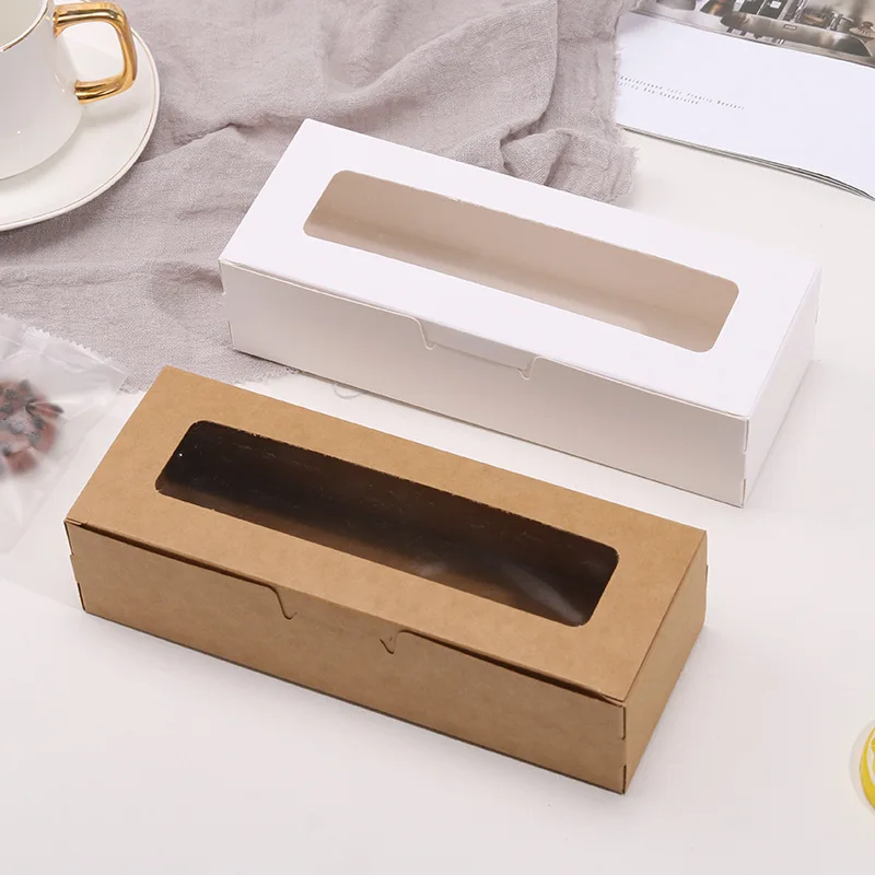 Caixas-De-Embalagem-De-Papel-Kraft-com-Janela-Transparente-Dobr-vel ...