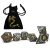 Bescon Giant Fire-Patterned DND Dice Set 1 Inch (25MM) , Oversized D&D Dice Set for Dungeons and Dragons Role Playing Games 2