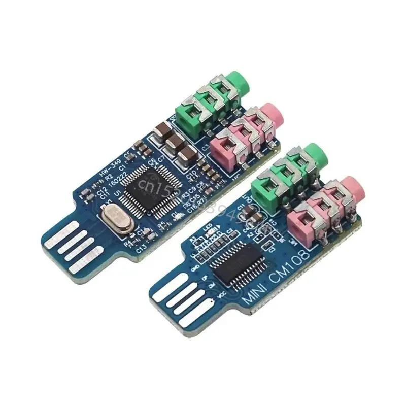 3.5mm CM108 USB 드라이브 프리 사운드 카드 외부 사운드 카드 모듈 노트북 컴퓨터 Q81E