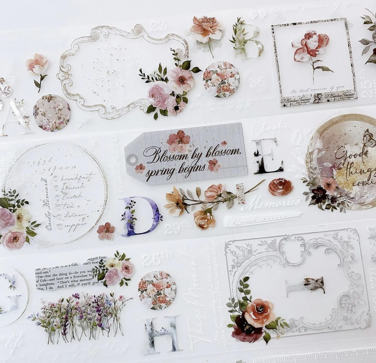 Vintage JP Serenity Final Washi PET Tape für die Kartenherstellung DIY dekorativer Aufkleber – Detail 5