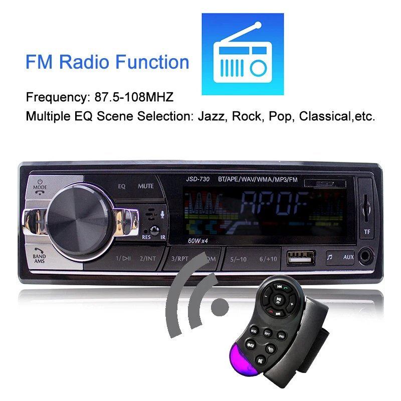 new car radio bluetooth car stereo 12V mp3 player audio Bluetooth radio SD Card USB Port AUX IN PHONE 1 Din in dash 520