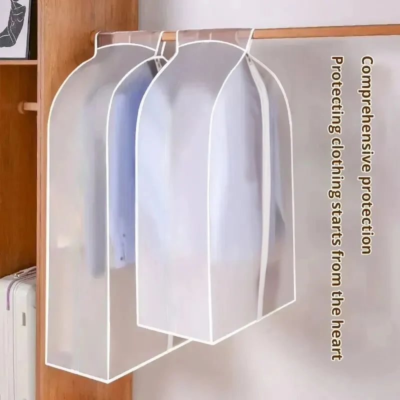 Garment Clothes Cover Protector Lightweight Closet Storage Bags Translucent Dustproof Waterproof Hanging 1pc clothes dustproof bag,hanging storage bag