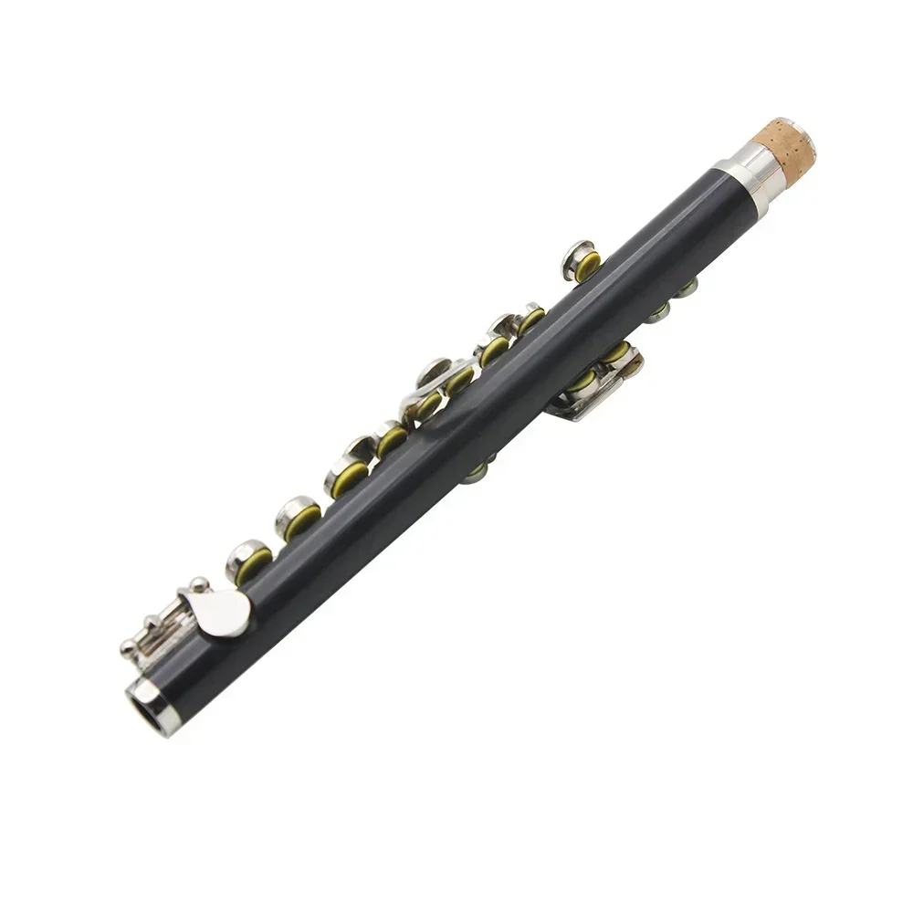 Black Silver Piccolo Professional C Key Piccolo with Padded Case Cleaning Cloth Stick Screwdriver Accessories piccolo accessories c key flute