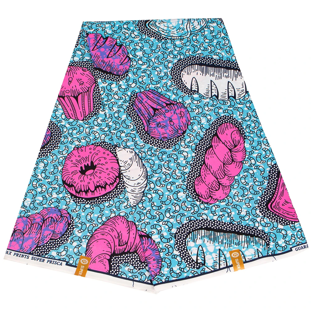 Africa Ankara Prints Fabric Wax Wrap Patchowork Sew For Dress Handmake Supplies Craft DIY Home Decoration Tissu 100% Polyester