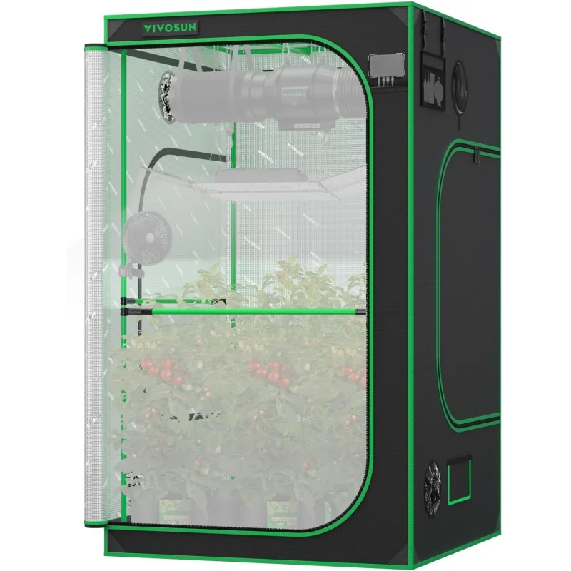 

P448 48"×48"×80" PRO Grow Tent, with Thick 1 inch Poles, Strengthened High Reflective Mylar Oxford Fabric, Extra Hanging