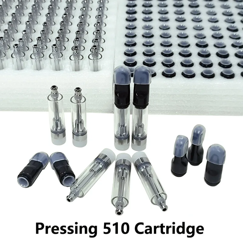 

New Press On Ink Cartridges 510 Thread 1.0ml Capacity Glass Tank Ceramic Coil Empty Cartridge Electronic Cigarette Vape Atomizer
