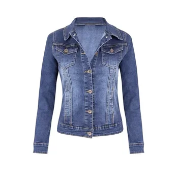 Jeans Denim Jacket Women Girl Teenager Stretch Jean Jacket Woman Coat 2024 Veste Femme Chaqueta Vaquera Mujer XXS XS 2025 New 1