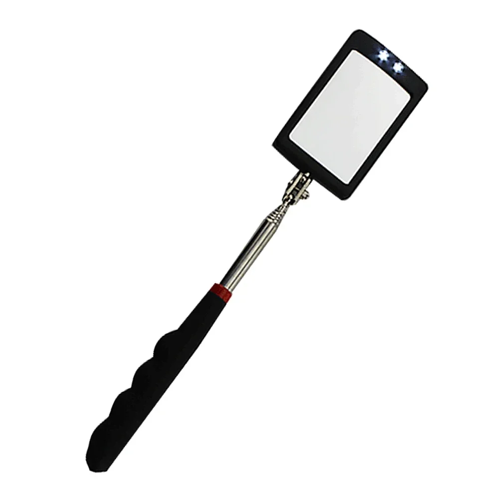 360° Inspection Mirror LED Light Telescoping Mirrors Extend Mechanic Tools Inspection Mirror Telescopic Handle Repairing Tools 3