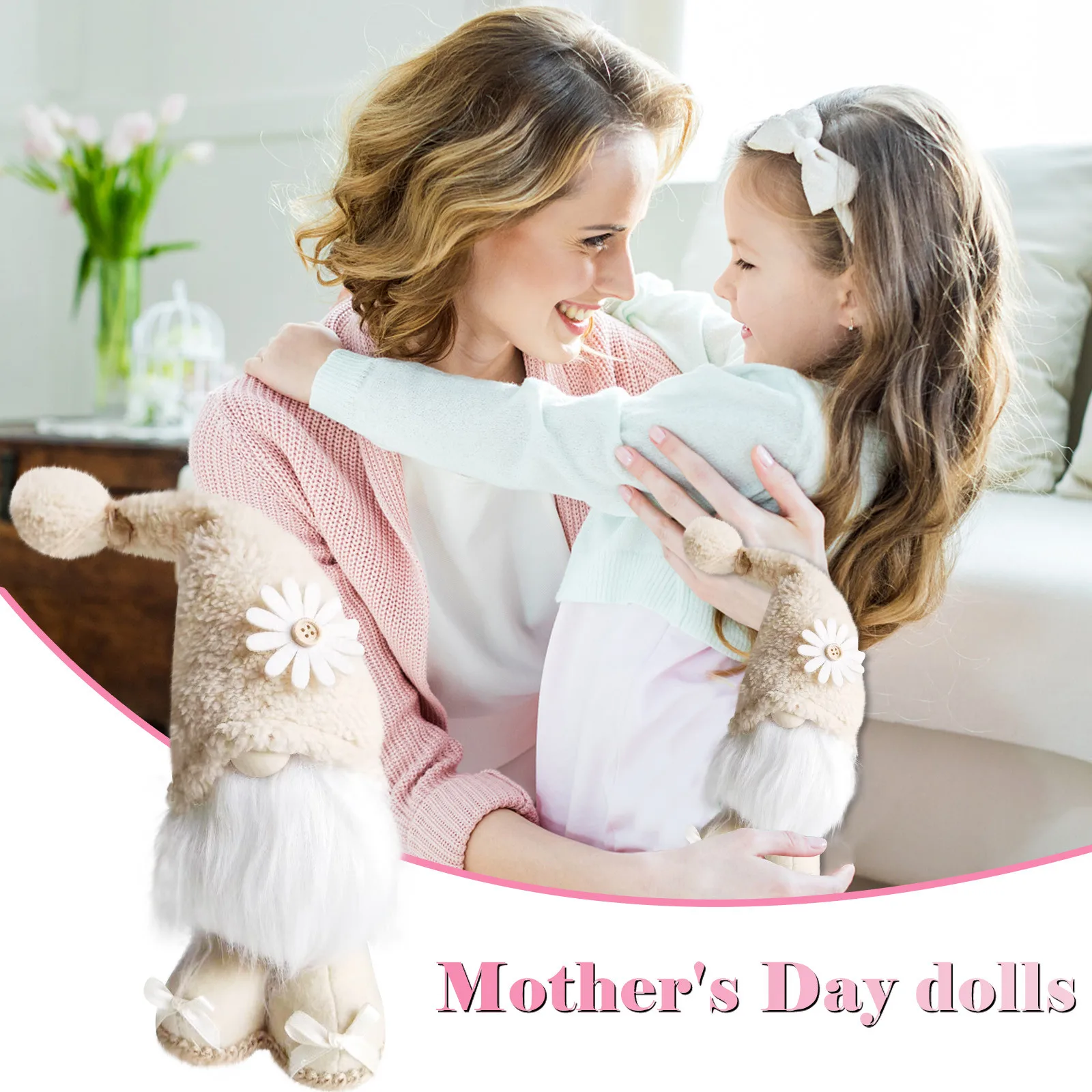 

Gnomes Home Gift Mother's Spring Decoration Day Dwarf Flowers Gnome Plush toy Shrew Toy Crusher Toy
