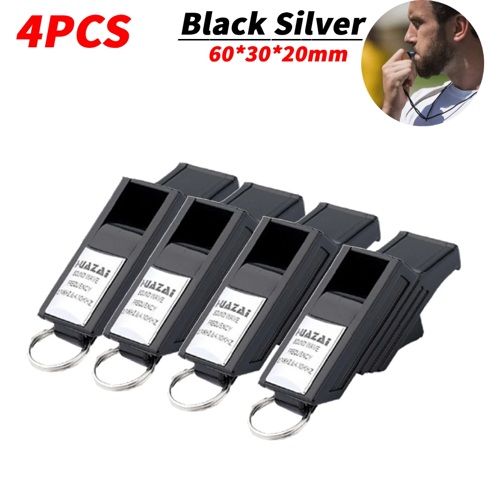 4PCS Black Silver
