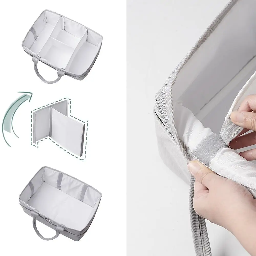Sunveno Baby Diaper Caddy Organizer Portable Holder Bag for Diapers and Baby Wipes Nursery Storage Bin Diaper Baby Bag