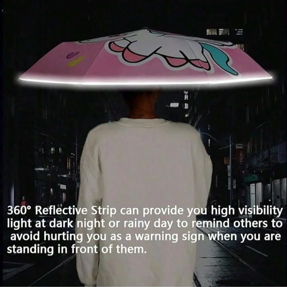 Magical Unicorn Kids Umbrella with Sun Protection and Auto Open/Close Functionality