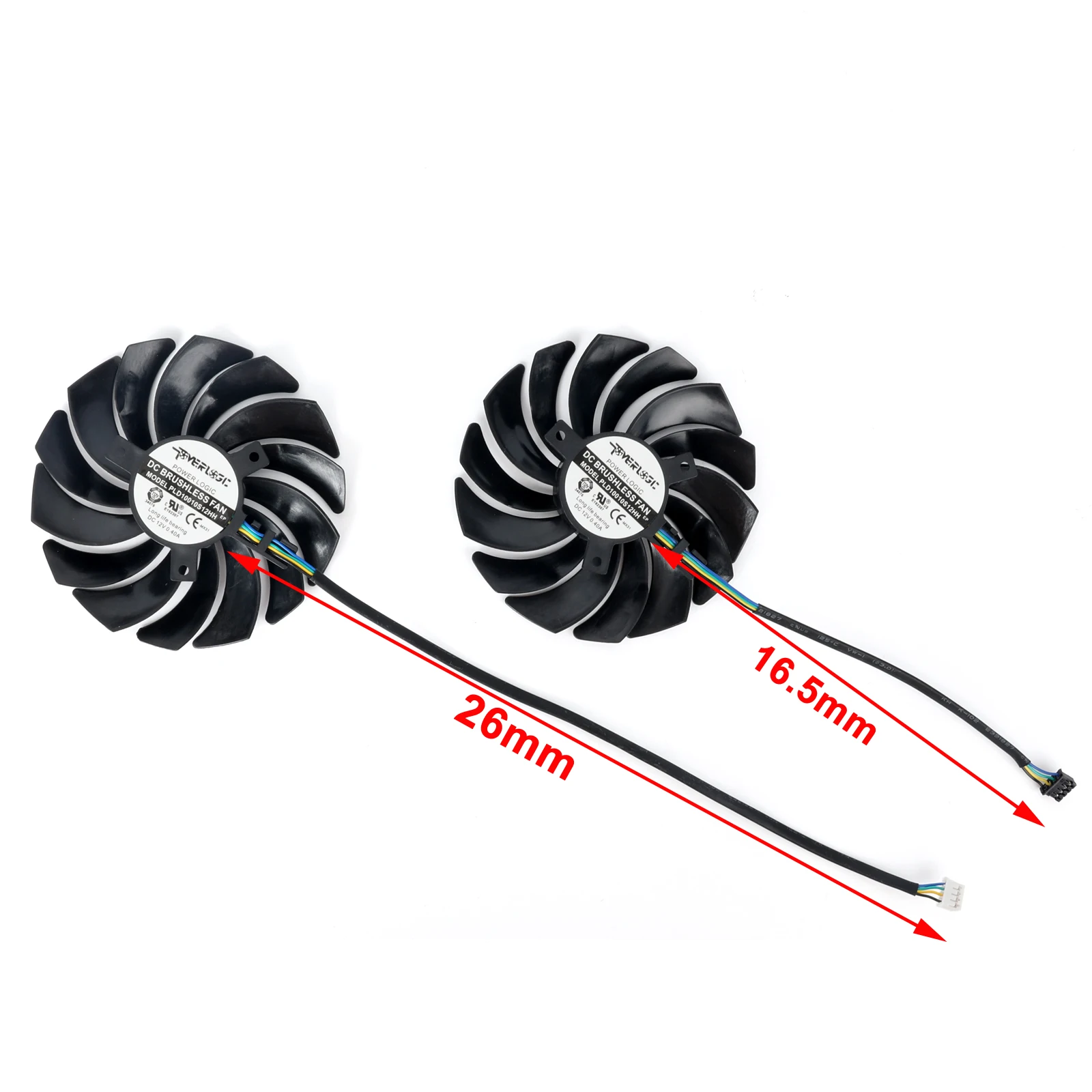 Ventilador de Refrigeração Gráficos para Msi Rtx 3070 3060 3060ti Ventus 2x oc Placa Vídeo Ventilador Mais Frio 95 mm Pld10010s12hh - Imagem 2