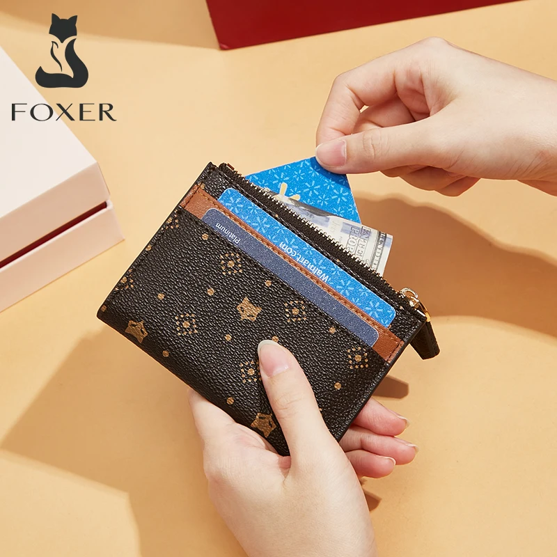 FOXER Mini Card Holder Wallet Small Key Coin Purse AliExpress