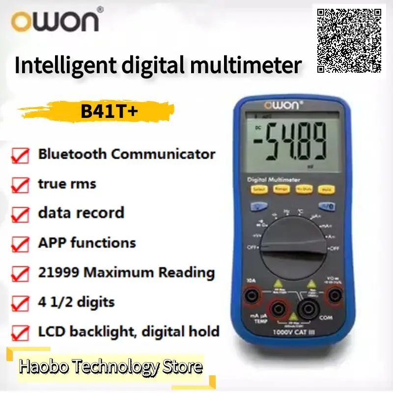 OWON B41T + 4 1/2 디지털 멀티미터, 블루투스 트루 RMS 백라이트 테스트 미터| | - AliExpress