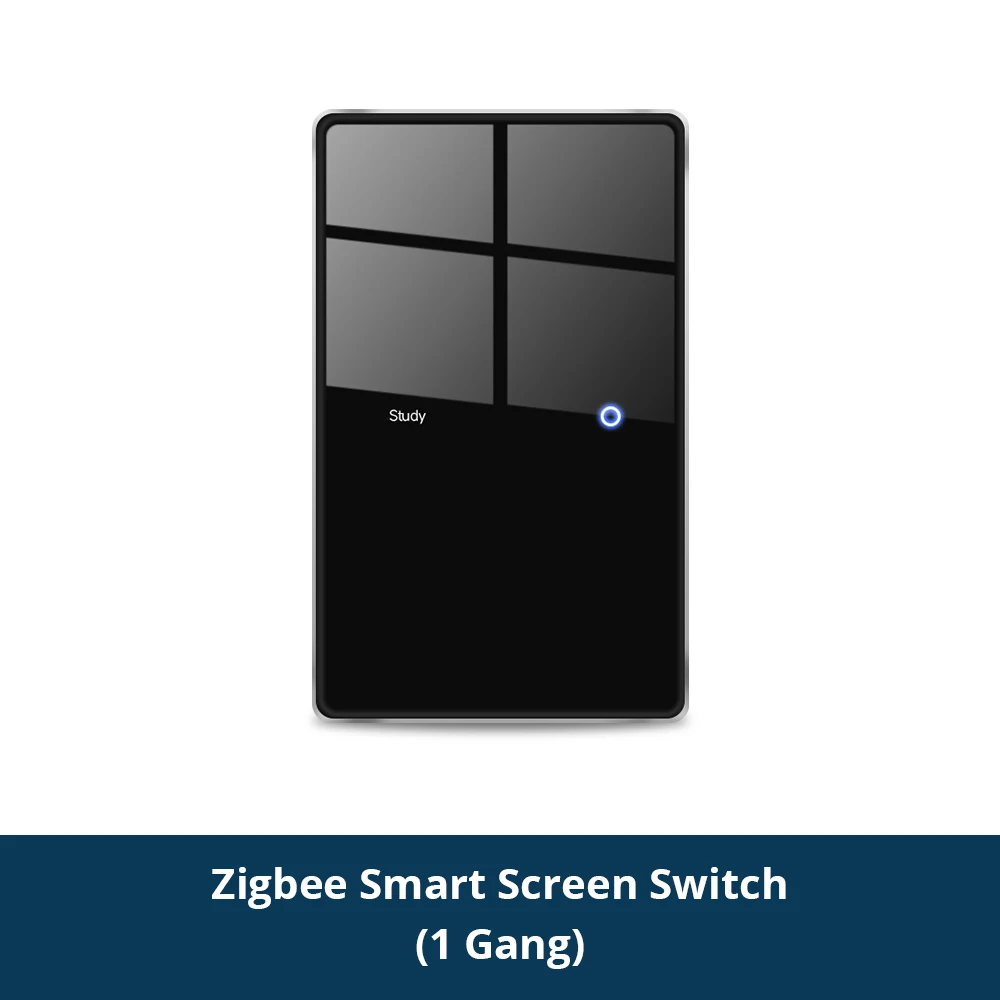 Zemismart Zigbee DIY İsimli Anahtar ABD Siyah Dokunmatik Panel Akıllı Ekranlı Işık Anahtarı Tuya Smart Life Uygulamasıyla Çalışır