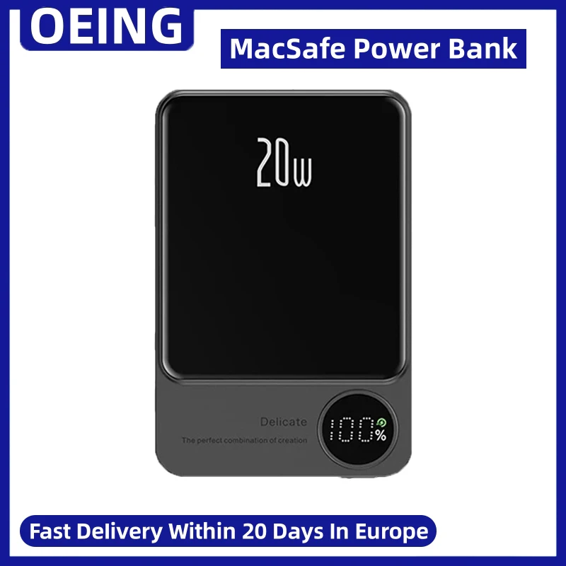 

10000mAh Magnetic Wireless Power Bank 20W Fast Charger for Magsafe iPhone 15 14 13 12 Pro Max Macsafe External Auxiliary Battery