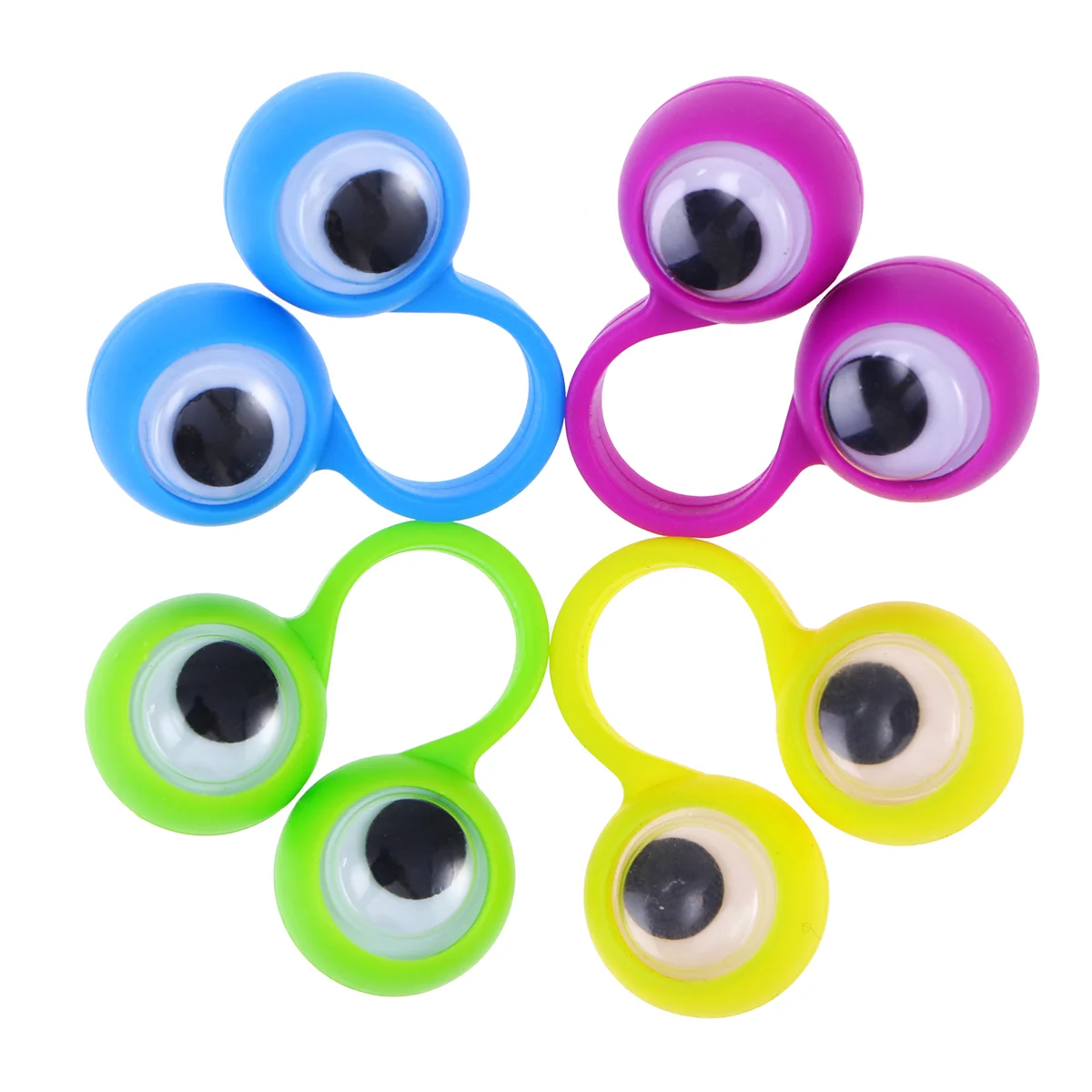 

10 Eye Finger Puppets, Rings Eyeballs Ring for Kids Children Party Favor Toys ( )