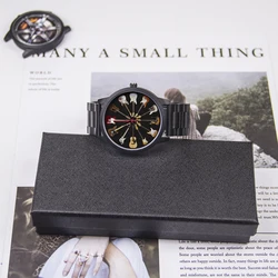 Men's Customizable Guitar - Themed Chronograph Wristwatch - Unique Handcrafted Musical Gift Souvenir (B - 40 - C2 - 4388)