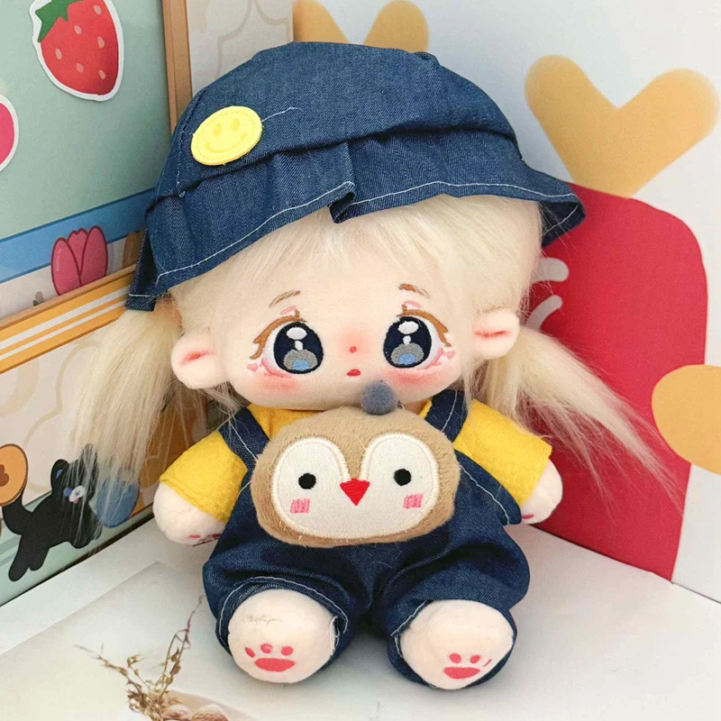 thumbnail image 1 of Muñeca de algodón de felpa Kawaii para niños, figura de súper estrella de peluche, sin atributos, puede cambiar la ropa, regalo para niños, 20cm, 1 of 5