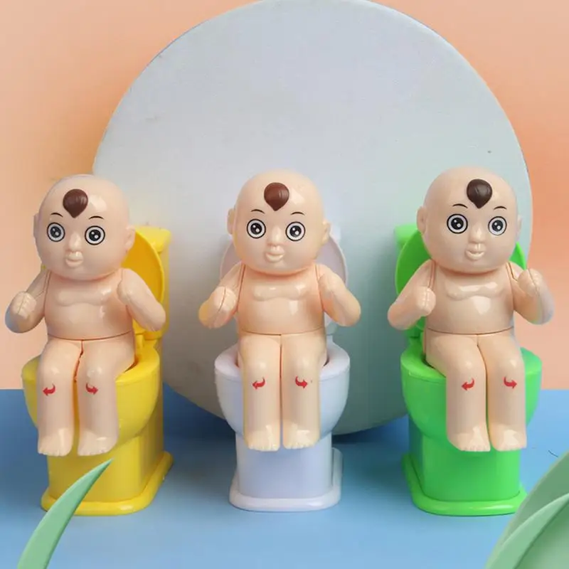 Peeing Boy Squirter Toys Squirt Wee Boy Sitting On The Toilet Innovative Compulsion Toilet Doll Toys For Children Men Kids