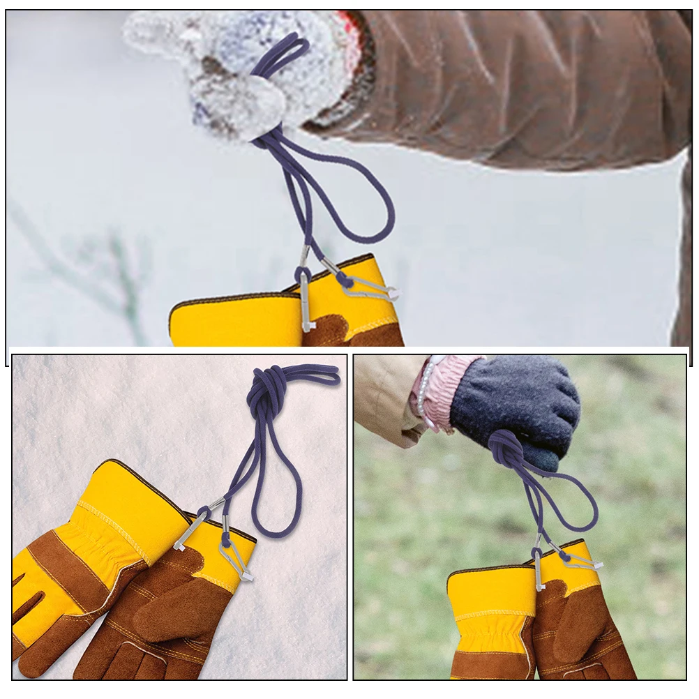 2pcs Mitten Clips Anti-Lost Glove Strap Multi-Function Holder Winter Children'S Ski Gloves Rope For Nylon Toddler Kids Strap 4
