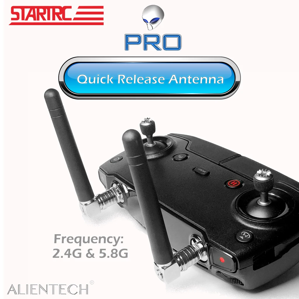 

Alientech Pro Dual Band Antenna QMA Quick Release Antennas 5.8G & 2.4G for Modified for DJI Drones Remote Controller