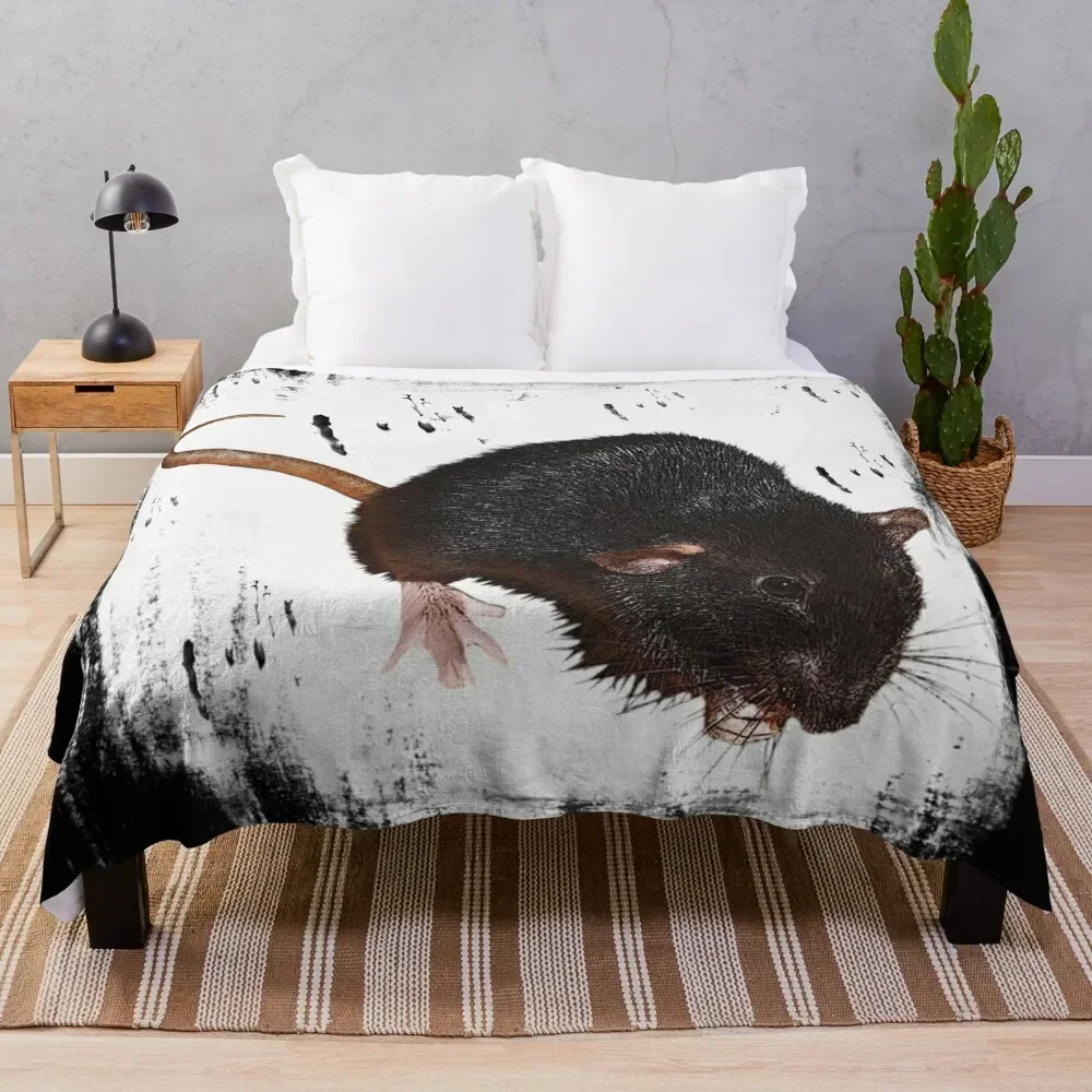 

rat with background, rodents, lovely pets, gifts rat fan Throw Blanket Furrys Luxury Thicken anime Blankets