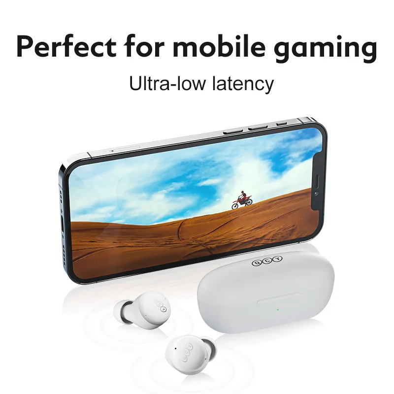 Fone de Ouvido Fones sem Fio Latência para o Jogo Enc para Chamar Bluetooth Controle Toque Baixa Juventude 380mah Bateria Qcy T17 5.1 - Image 4