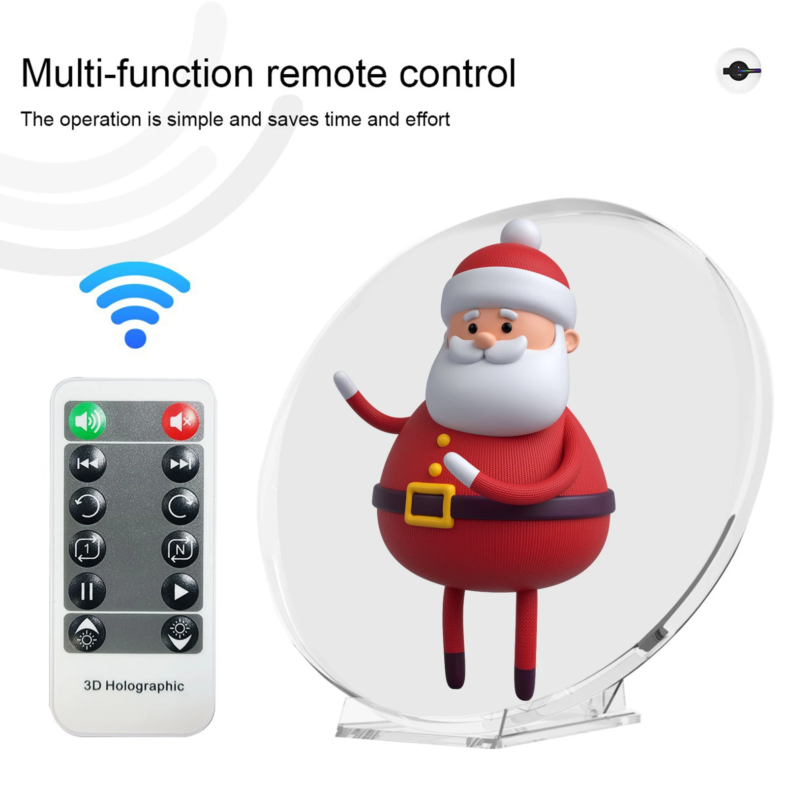 Description Picture 6 of item3D Holographic Projector 20Cm Desktop Fan Holographic Advertising Machine with Image Music Audio Playback Holographic Projector