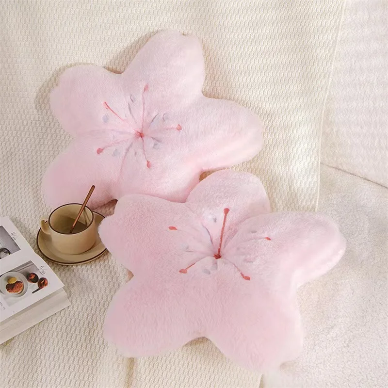 Cherry Blossom Throw Pillow Cute Flower Soft Sofa Cushion Back Support for Couch Office Home Decoration 5