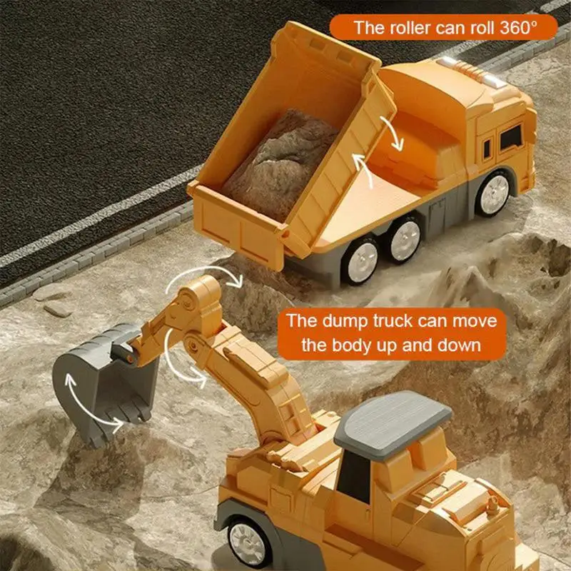 Transform Robot Toy Magnetic Transform Engineering Car Assembled Toys For Kids Magnetisches Transformation Technik Auto Zusammengebautes Spielzeug