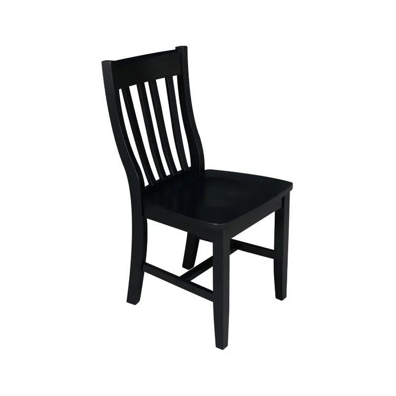 Schoolhouse Wood Dining Chair in Black (Set of Two) 4