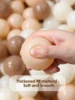 5.5CM 100pcs Soft Ball Pit Balls Crush Proof Plastic Balls With Reusable Net Bag for Kids Coffee Beige Cream Brown Mix Colours 2