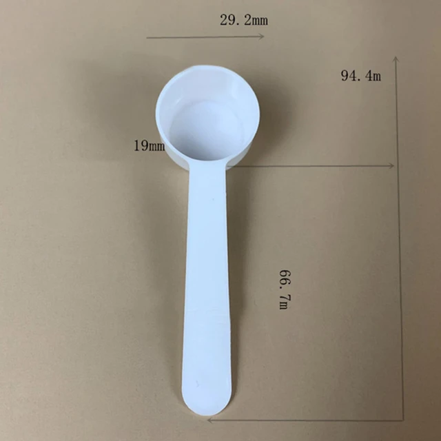 1/3/5/10g White Plastic Measuring Spoons Gram Scoop Food