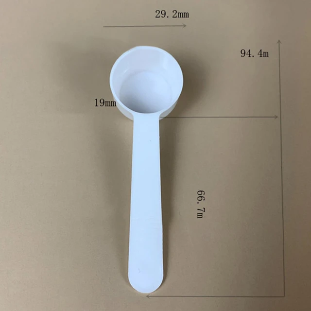 3g White Plastic Measuring Spoon Gram Scoop Food Baking Medicine