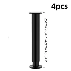 Set of 4 Adjustable Support Legs for Cabinets and Tables with Stable Foot Support (25 - 42cm - 4pcs)