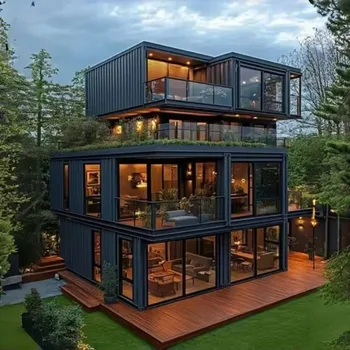 Prefab House 2 Story Container Home Modern Modular House 20ft 40 Ft Container House Price Luxury Hotel 2 3 Bedroom Tiny Houses